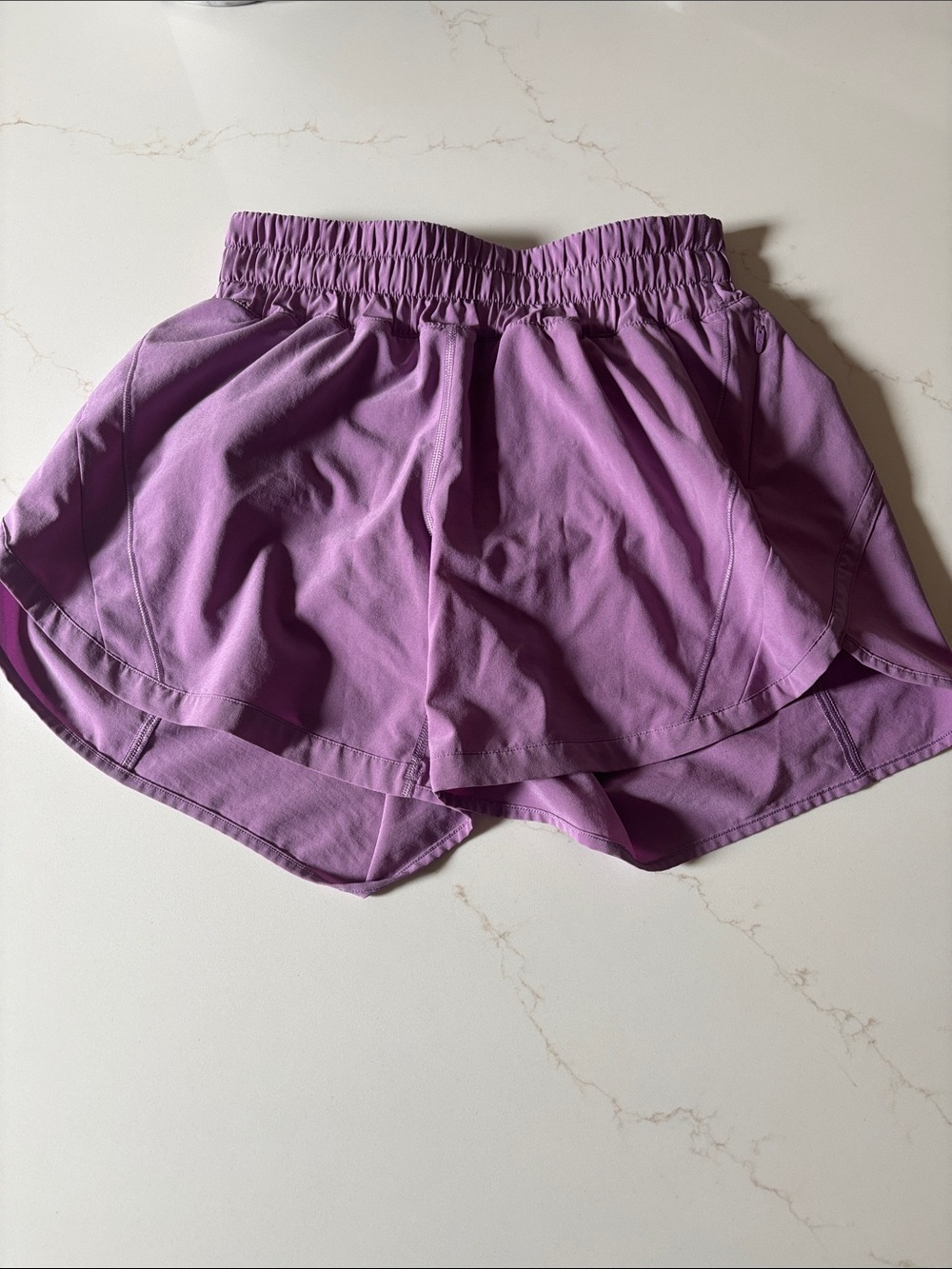 EUC lululemon athletica Lavender Running Shorts with Elastic Waist